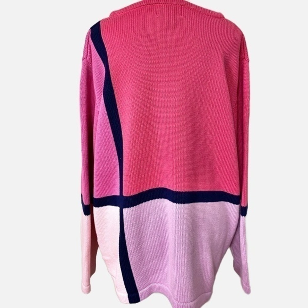 Casual WorkStyles Color Block‎ Pink Sweater - Picture 3 of 7